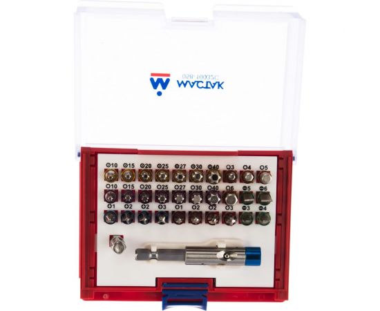 Набор вставок бит 1/4, TORX, HEX, PZ, PH, SLOT, 32 предмета МАСТАК 058-10032C – изображение 6