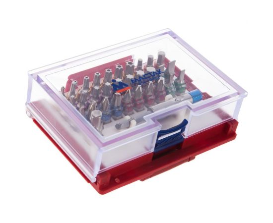 Набор вставок бит 1/4, TORX, HEX, PZ, PH, SLOT, 32 предмета МАСТАК 058-10032C – изображение 7
