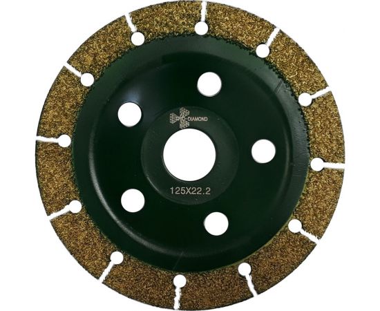 Чашка шлифовальная с твердосплавным напылением (125х22.23 мм) TRIO-DIAMOND 390125 