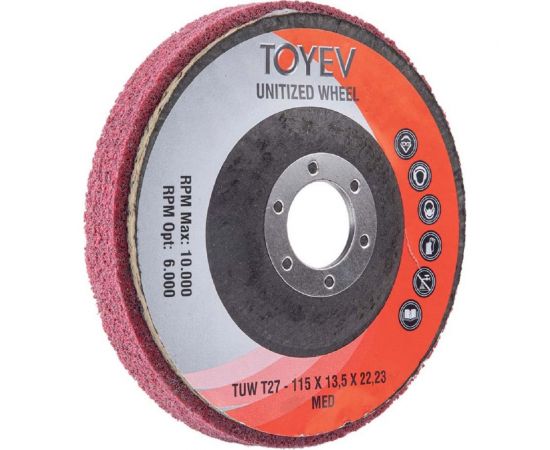 Круг нетканый прессованный TUW (115x22x13.5 мм; 3AM) Toyev 005024 