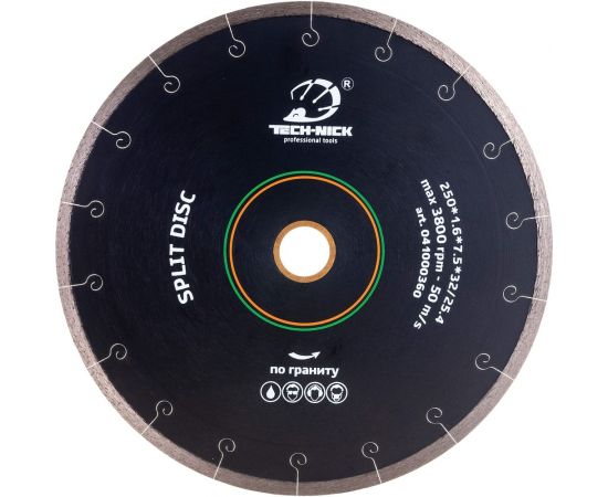 Диск алмазный сплошной по граниту SPLIT DISC (250х32/25.4 мм) TECH-NICK 041000360 