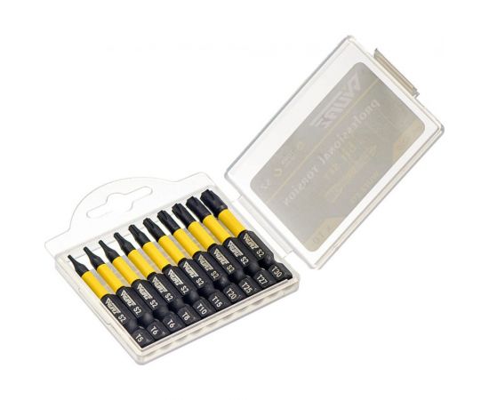 Набор торсионных намагниченных бит TORX (10 шт; 50 мм; S2) WURZ 4220 