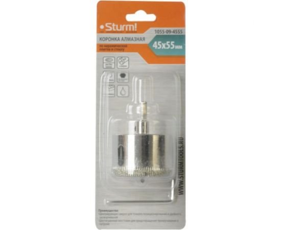 Коронка алмазная (60х55 мм; 6-гранный хв-к) Sturm 1055-09-6055 