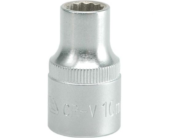 Головка торцевая короткая 12 гранная (10 мм; CrV; 1/2DR) YATO YT-1272 