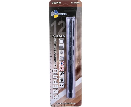 Сверло универсальное квадро 12 мм TRIO-DIAMOND 440112 