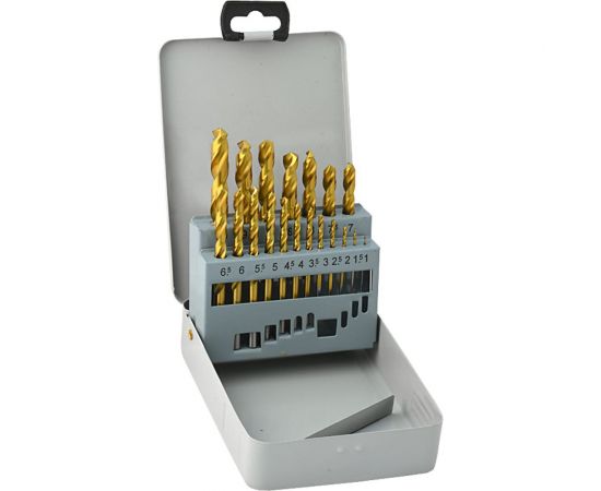 Набор сверл №90 TiN 19 шт Волжский Инструмент 5503098 