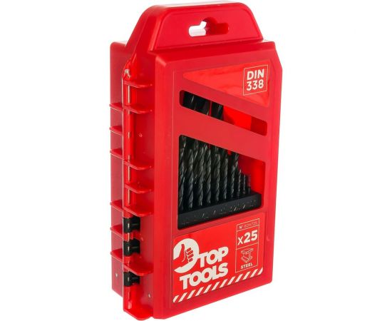 Набор сверл по металлу (25 шт; 1-13 мм; HSS) Top Tools 60H725 