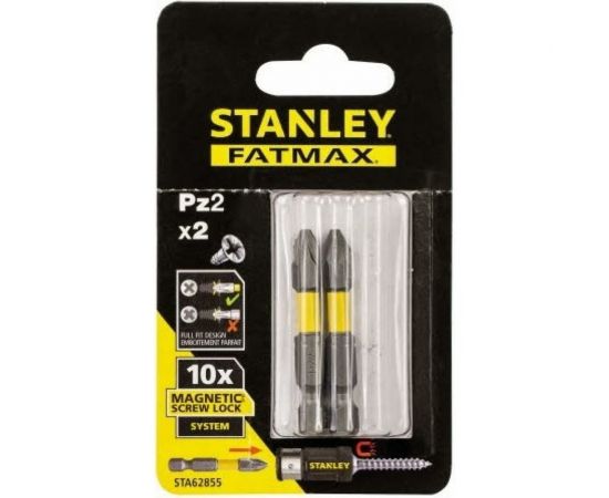 Биты FatMax Magnetic Screw Lock PZ2x50 мм, 2 шт Stanley STA62855-XJ 