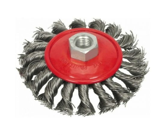 Щетка зачистная для УШМ плоская 115 мм, М14х2 витая АвтоDело 44028 13778 