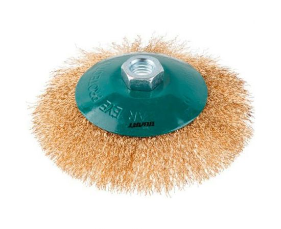 Щетка для УШМ 125 мм, M14, латунированная проволока ВОЛАТ 81050-125 