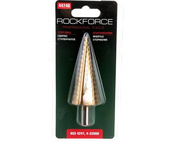 Ступенчатое сверло (4-32 мм, HSS 4241) Rockforce RF-44740 