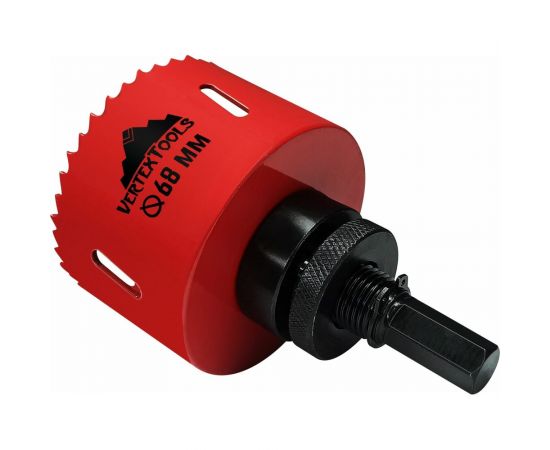 Коронка по металлу с переходником 68 мм vertextools 1818-01-68 