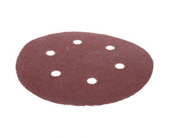 Лист шлифовальный (5 шт; 150 мм; 6 отверстий; Р60) для эксцентриковых шлифмашин REDVERG 6624192 – изображение 2