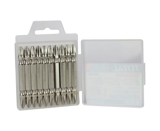 Набор бит двусторонних (10 шт; PH2; 65 мм; сталь S2) TOTAL TAC16PH233 – изображение 2