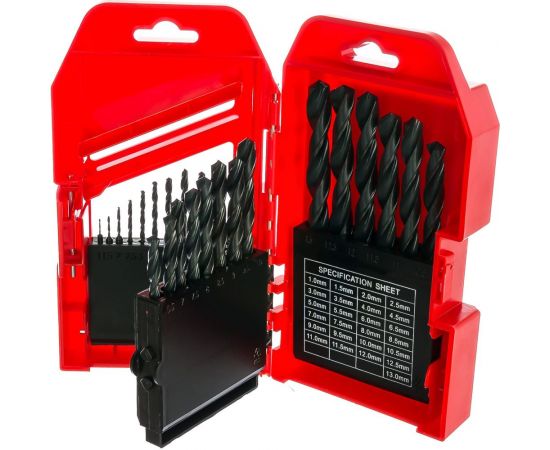 Набор сверл по металлу (25 шт; 1-13 мм; HSS) Top Tools 60H725 – изображение 2