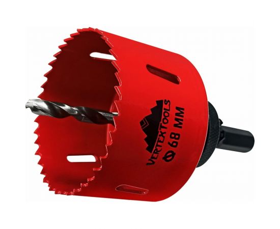 Коронка по металлу с переходником 68 мм vertextools 1818-01-68 – изображение 2