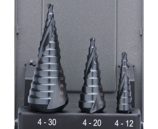 Набор сверл ступенчатых (3 шт; 4-30 мм; HSS-TiALN) Ruko 101026FRO – изображение 3