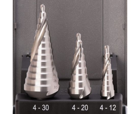 Набор сверл ступенчатых (3 шт; 4-30 мм; HSSE-Co 5) Ruko 101026ERO – изображение 3