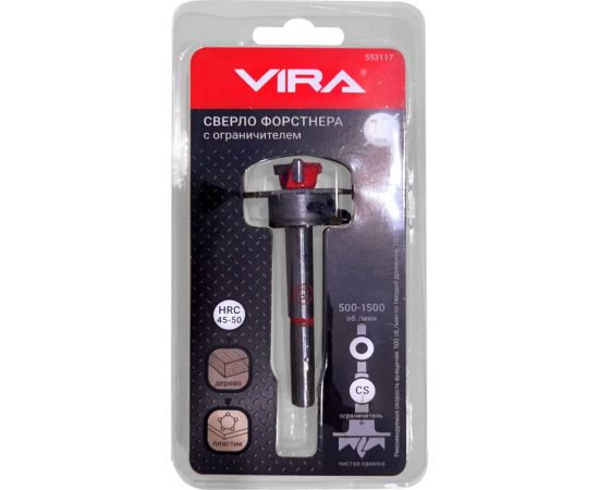 Сверло Форстнера с ограничителем 15 мм VIRA 553117 – изображение 4