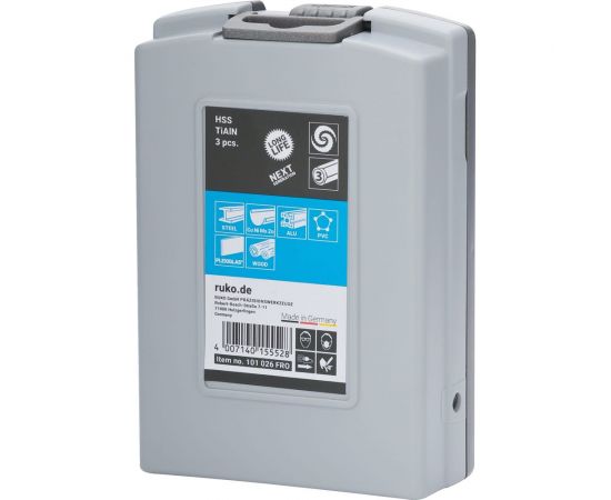 Набор сверл ступенчатых (3 шт; 4-30 мм; HSS-TiALN) Ruko 101026FRO – изображение 5