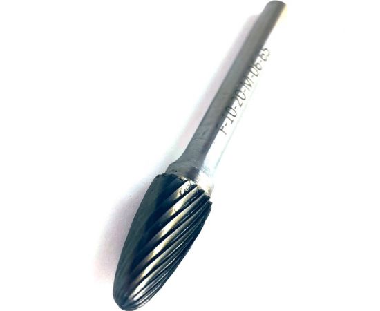 Бор-фреза твердосплавная гиперболическая со сферическим торцом F-10-20-M-06-65 по металлу Sekira 33918 – изображение 5