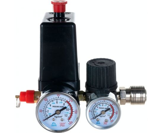 Реле давления на компрессор с редуктором и манометрами 220В, 12 бар S.E.B. ZZ-PЕc 