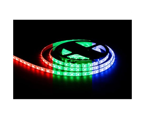 Светодиодная лента OGM 12В, 14,4Вт/м, smd5050, 60д/м, ip65, подложка 10мм, 5м, rgb. / LSE-276 