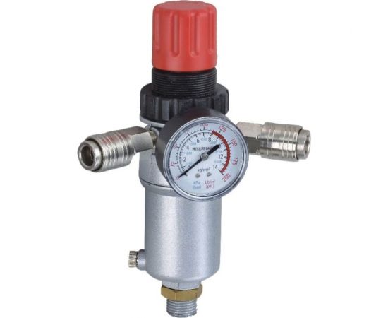 Фильтр PG-3000-03 с регулятором давления и манометром вход-выход быстросъем резьба 3/8" Pegas pneumatic 4509 