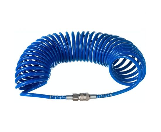 Шланг спиральный полиуретановый с быстроразъёмными соединениями 10x6.5 мм, 10 м PI TOOLS 6859 