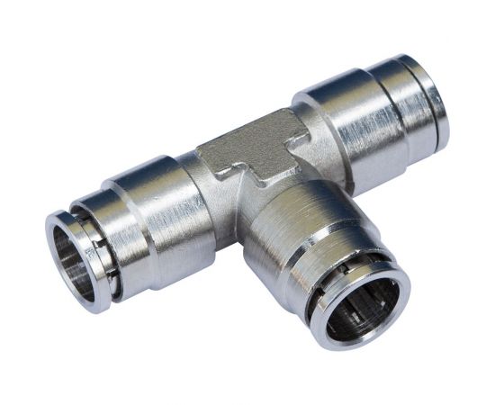 Фитинг цанговый металлический тройник 8 мм Pegas pneumatic 6302 