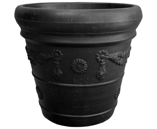 Цветочный горшок с поддоном Акватек Anticato серый 2-40-2101 