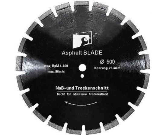Диск алмазный асфальт 500х10х25.4 мм S.E.B. S71558 