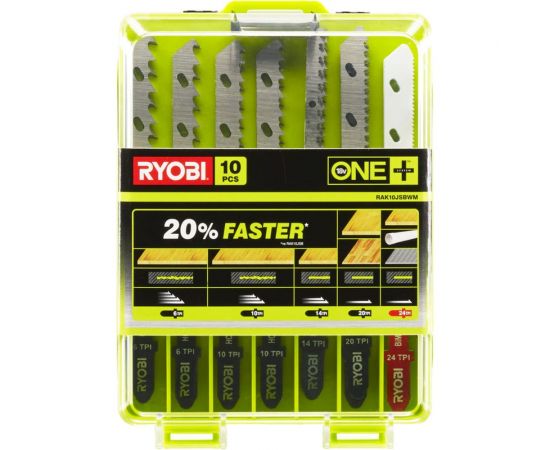 Набор пилочек для лобзика 10 шт Ryobi 5132002811 