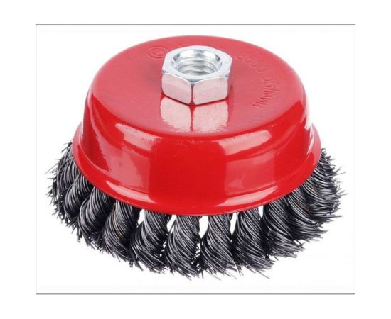 Щетка металлическая ON крученая чашка (75 мм; М14) для УШМ 20-04-075 – изображение 2