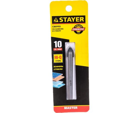 Сверло по керамике и стеклу с двумя режущими лезвиями MASTER 10 мм Stayer 2986-10 – изображение 4