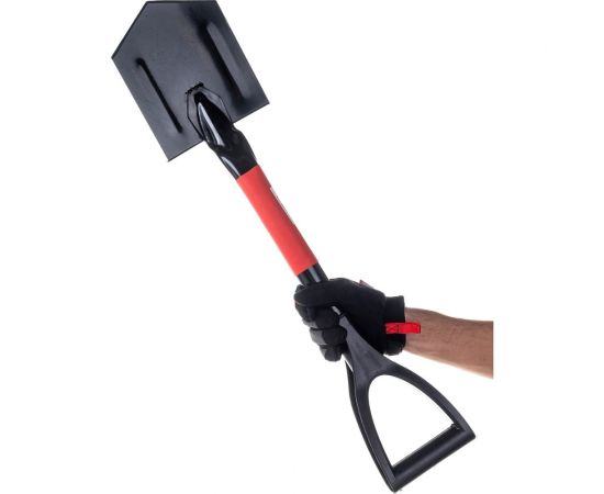 Автомобильная саперная лопатка Gigant с ребрами жесткости, металлическим черенком с терморукавом, V-образной ручкой GDEV-23 – изображение 6