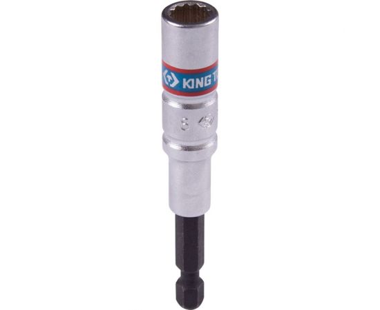 Головка двенадцатигранная 1/4"", 8х80 мм для шуруповерта KING TONY 76B808M 