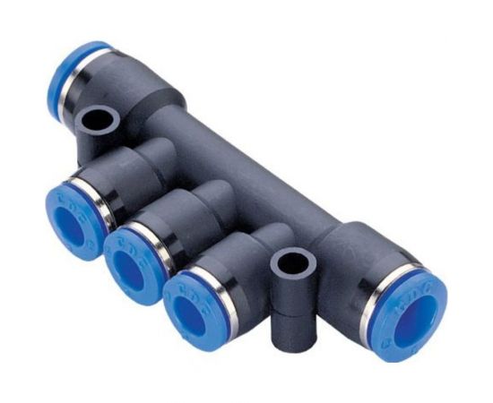 Фитинг цанговый разветвитель на пять входов по 8 мм Pegas pneumatic 5402 