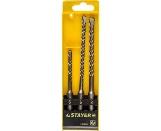 Набор буров по бетону STAYER 3 шт. 2930-H3 
