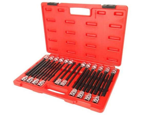 Набор 6-ти гранных бит-головок 1/2"" HEX H5-H12, TORX T40-T70, SPLINE M8-M10, RM8-RM14 (22 предмета) JTC 5329 