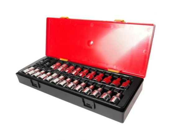 Набор бит-головок 1/2"" HEX H4-H14, TORX T20-T60, SPLINE M5-M12 (25 предметов) JTC K4251 