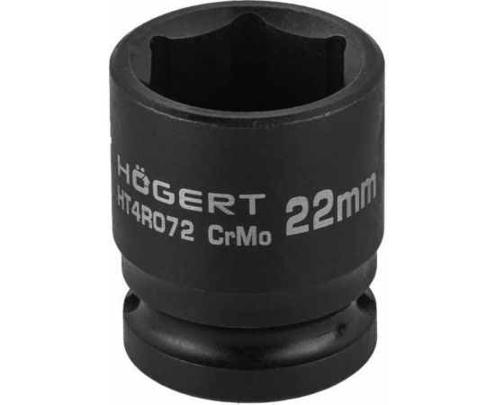 Головка торцевая ударная шестигранная 22 мм, 1/2"", DIN 3121, CrMo HOEGERT TECHNIK HT4R072 