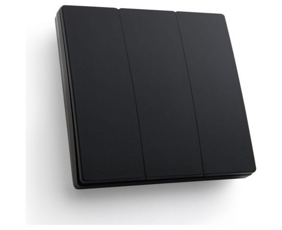 Трехклавишный беспроводной выключатель FERON TM83, 230V, 500W, черный 41724 