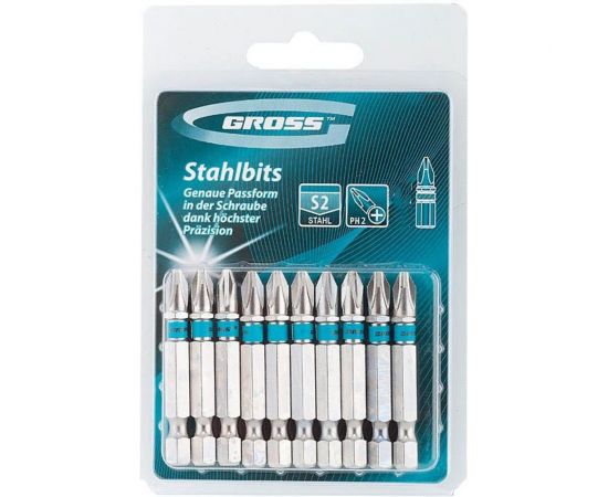 Набор бит (10 шт; PH2х60 мм) GROSS 11300 