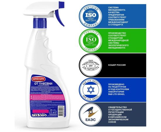 Средство для удаления плесени в ванной комнате UNICUM 500 мл 300537 – изображение 2