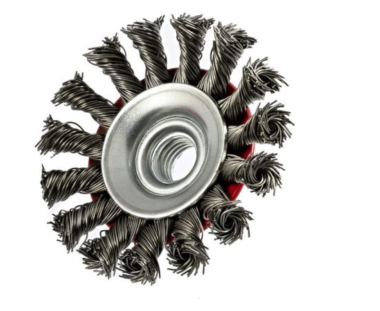 Щётка-крацовка для УШМ ( 100 мм; M 14; Жесткая) Orientcraft OCBBK1100M14 – изображение 2