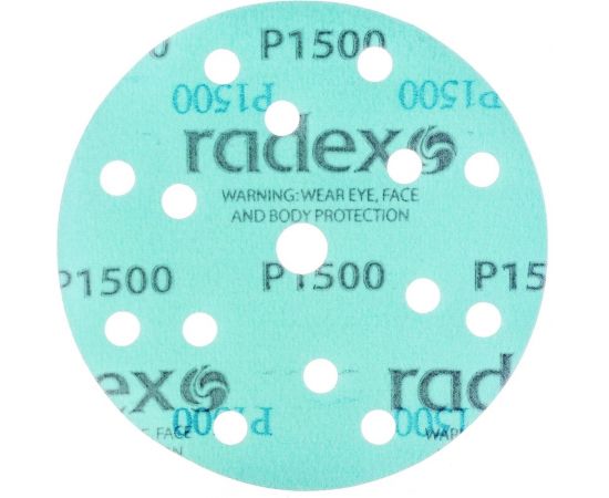 Круг абразивный на пленке GREEN (100 шт; 150 мм; Р1500; 15 отверстий) RADEX 661518 – изображение 2