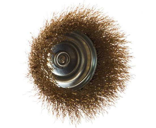 Щетка чашечная для дрели (латунированная проволока 0,3 мм, 75 мм) MIRAX 35147-075 – изображение 2