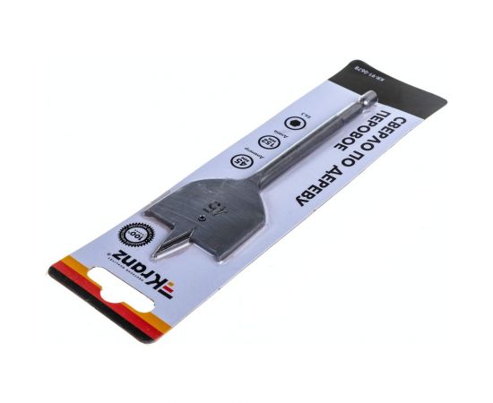 Сверло перовое по дереву 45x152 мм, шестигранный хвостовик KRANZ KR-91-0678 – изображение 2