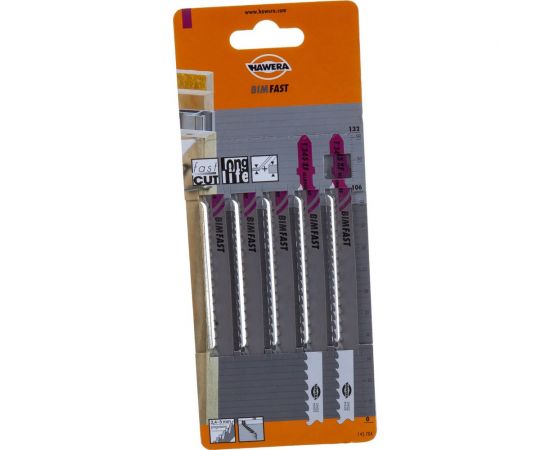 Набор пилок для лобзика T 345 XF 5 шт. HAWERA F00Y145704 – изображение 2